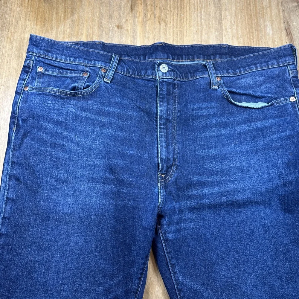 Levi's 502 Regular Fit Tapered Leg Denim Blue Jeans Mens 44x36  34